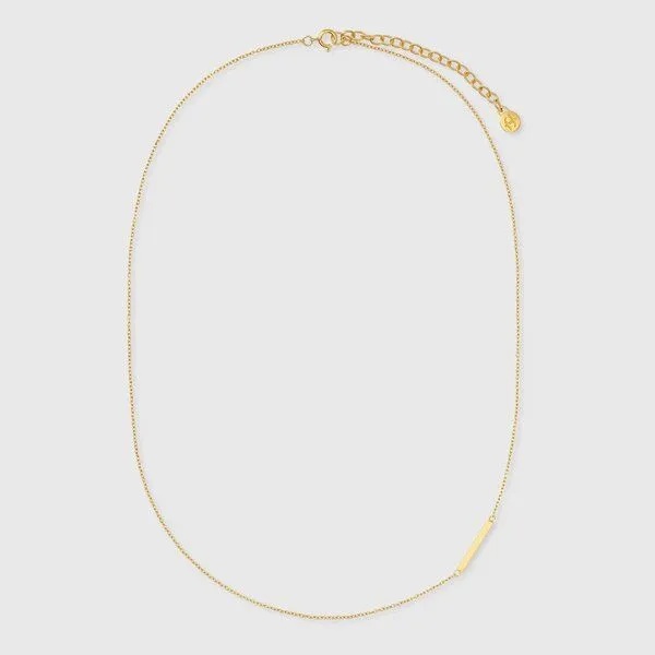fejn jewelry fejn jewelry Kette 'satin bar' - mit satiniertem Stab, Gold, – Produktbild 1 von 2