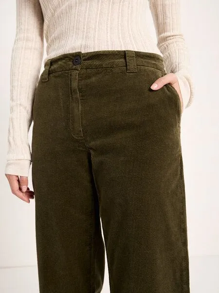 LANIUS LANIUS Kord Marlenehose (GOTS) aus Bio-Baumwolle, Turtle, – Produktbild 2 von 4