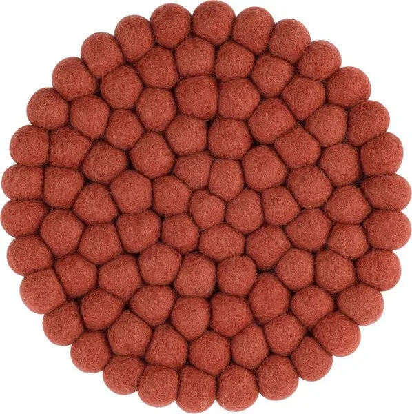 myfelt myfelt Filzkugel Topfuntersetzer (⌀ 20 cm), Rostrot (lora), – Produktbild 1 von 4