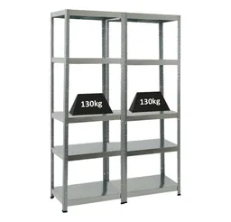 PROREGAL® Schwerlastregal MegaDeal 2x Lagerregal STEEL EAGLE 180x60x40cm Fachlast 130kg Verzinkt, 2-tlg., Stabiles Kellerregal Lastenregal Garagenregal Metallregal – Produktbild 1 von 1