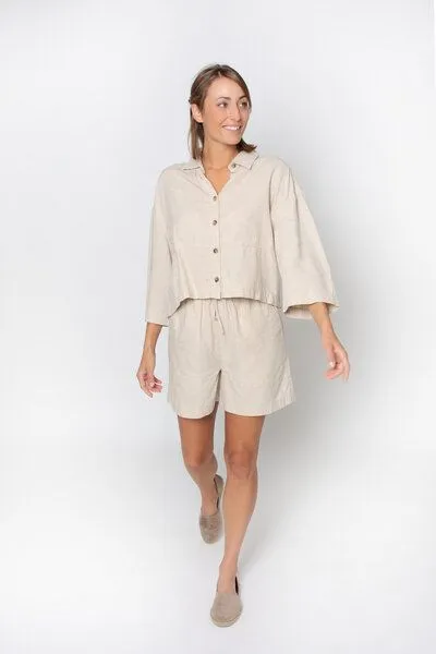 Zerum Zerum Leinen Overshirt Modell: Julia, Natur (beige), – Produktbild 3 von 6