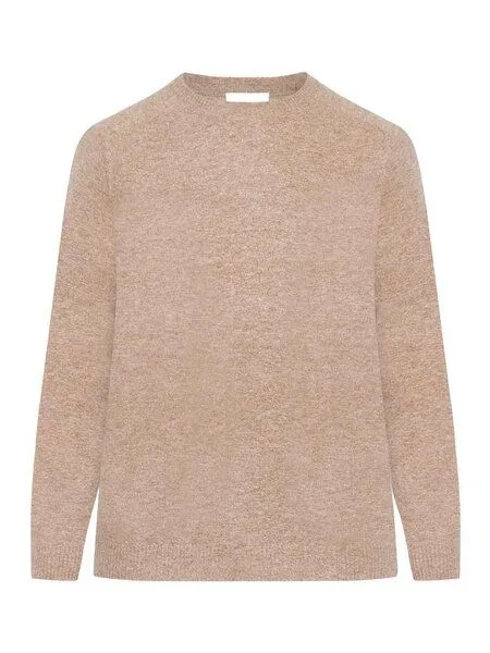 KnowledgeCotton Apparel KnowledgeCotton Apparel Strickpullover - FIELD o-neck knit - aus Bio-Lammwolle, Kelp melange (braun), – Produktbild 2 von 2
