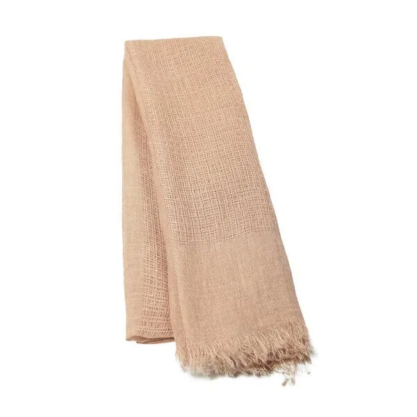 HeritageModa HeritageModa Handgefertigter Unisex-Leinenschal, Nude, – Produktbild 1 von 3