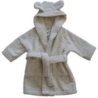 Leela Cotton Leela Cotton Baby Kinder Bademantel mit Kapuze, Natur, – Produktbild 1 von 1