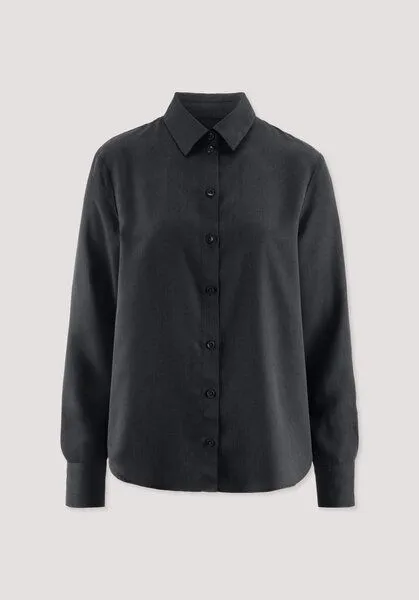 hessnatur hessnatur Bluse Relaxed aus TENCEL Lyocell, Schwarz, – Produktbild 4 von 5
