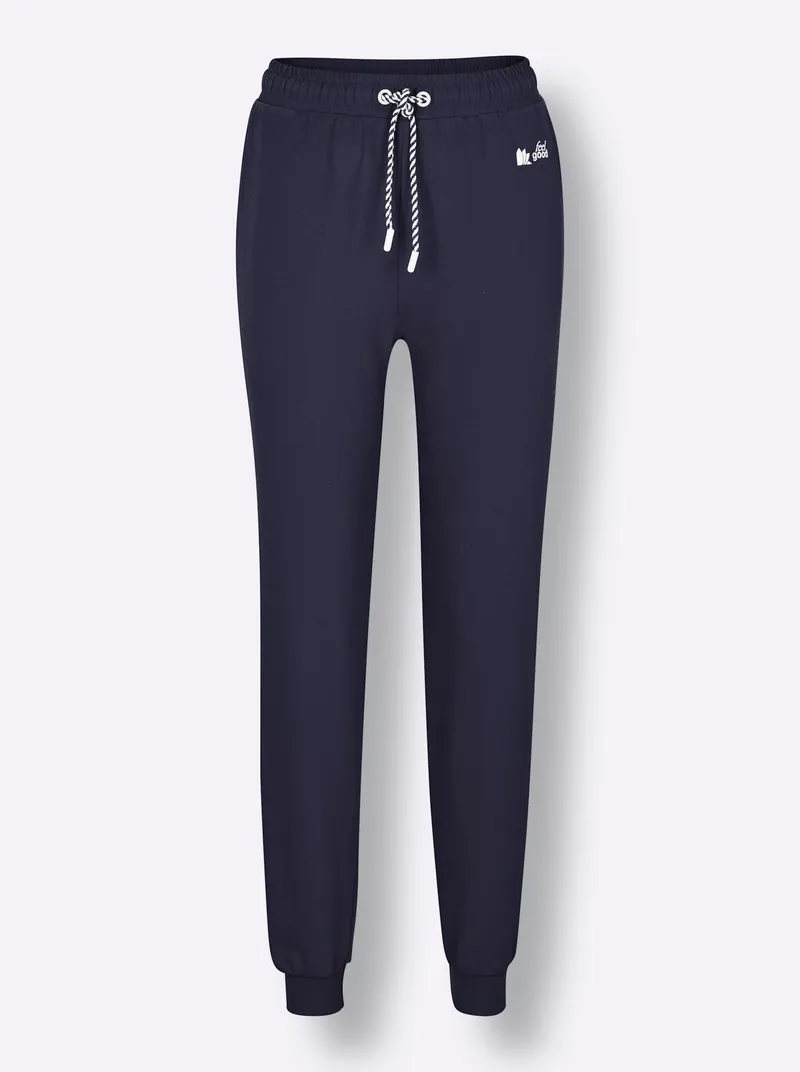 feel good Dehnbund-Hose marine-weiß, Marine-weiß, – Produktbild 1 von 2
