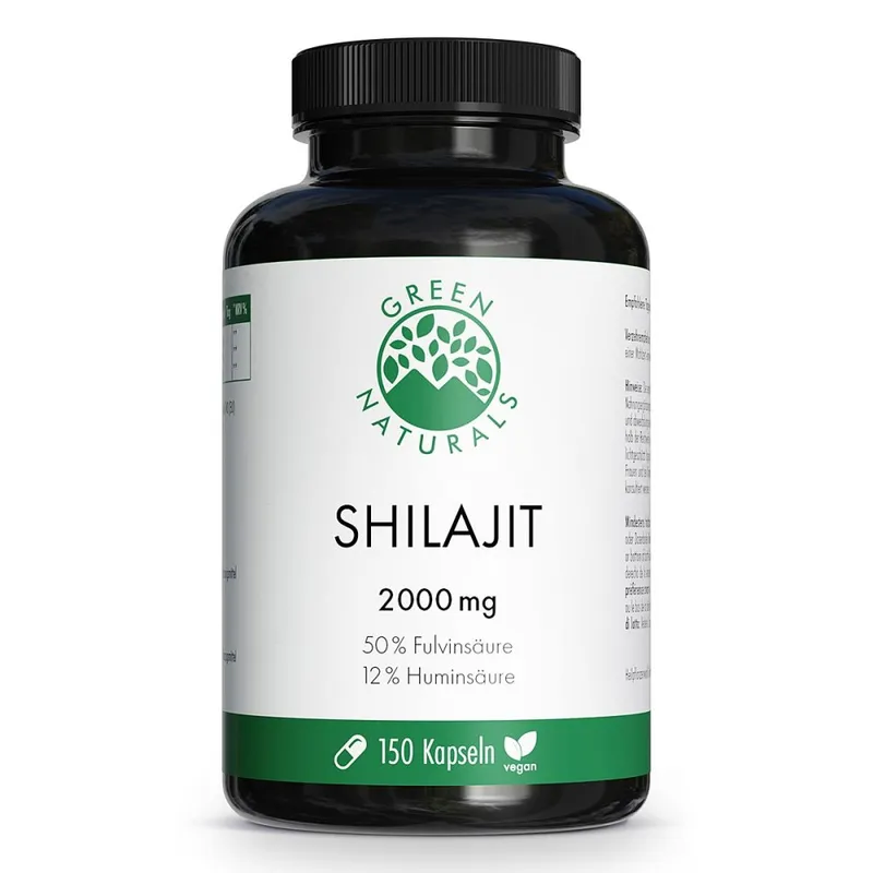 Green Naturals Green Naturals Shilajit 2000 mg - 50% Fulvinsäure Kapseln – Produktbild 1 von 1