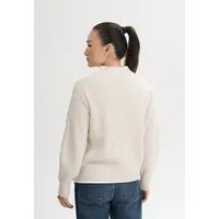 MELA MELA Rippstrick Troyer Style KIMAYA aus 100% Bio-Baumwolle, Cream melange, – Produktbild 1 von 1