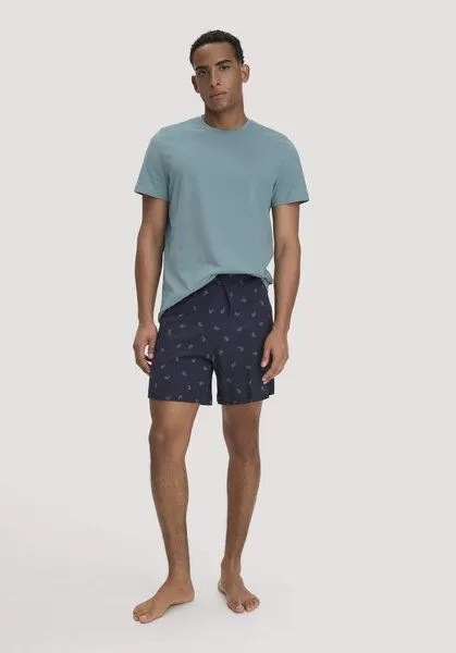 hessnatur hessnatur Schlafshorts PURE COTTON aus reiner Bio-Baumwolle, Graphitblau, – Produktbild 1 von 4
