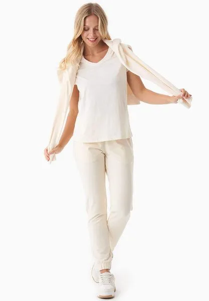 ORGANICATION ORGANICATION PEERA | Leichte Sweathose aus Bio-Baumwolle, Off white, – Produktbild 1 von 4