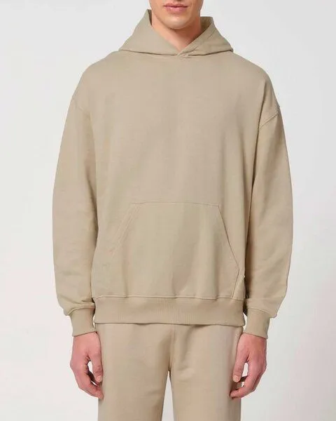 YTWOO YTWOO Oversized Unisex Hoodie mit Kängurutasche, Dry, nachhaltig, Bio-Baumwolle, Beige, – Produktbild 3 von 3