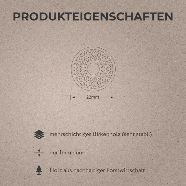 feinformart feinformart Ohrringe aus Holz - Spirit, Herbstblatt (rot), – Produktbild 4 von 5