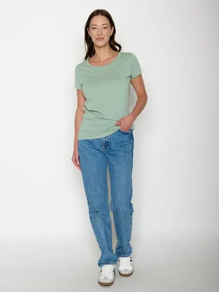 GreenBomb GREENBOMB Basic Loves - Sportliches T-Shirt aus Bio-Baumwolle / GOTS / Fair & Vegan, Grün (pale green), – Produktbild 3 von 4