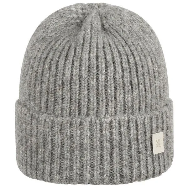 Pure Pure Pure-Pure Beanie mit Babyalpaka, Grau melange, – Produktbild 1 von 1