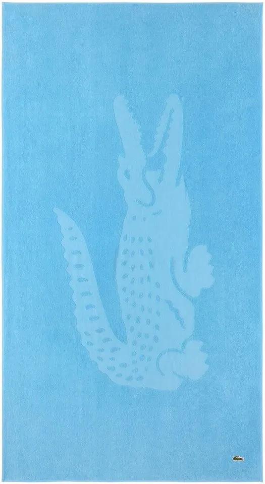 Lacoste Lacoste Strandtuch LSPORT, Frottier (1-St), mit Label-Applikationen, Blau, – Produktbild 2 von 4
