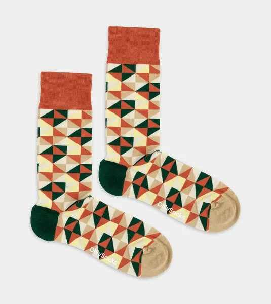 DillySocks DillySocks Socken Vintage Tiles aus Biobaumwoll-Mix, Mehrfarbig, – Produktbild 1 von 2