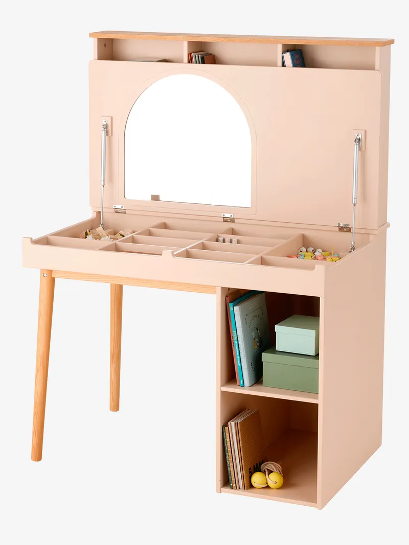 Vertbaudet 2-in-1 Kinderschreibtisch-Frisiertisch BLUSH hell, Hellrosa, – Produktbild 1 von 4