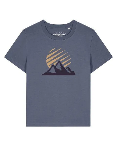 watapparel watapparel T-Shirt Frauen Mountain and Sun, Blue grey, – Produktbild 1 von 2