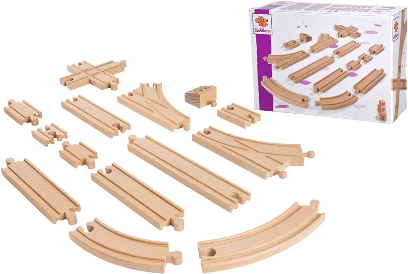 eichhorn eichhorn Schienenerweiterungs-Set Großes Schienensortiment, (44-tlg), Beige, – Produktbild 2 von 3