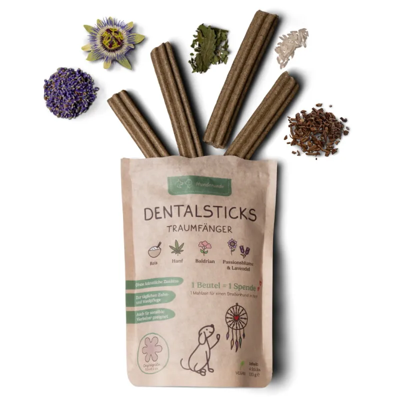 Hunderunde Hunderunde Traumfänger Dental Sticks – vegane Zahnpflege 360 g – Produktbild 1 von 2