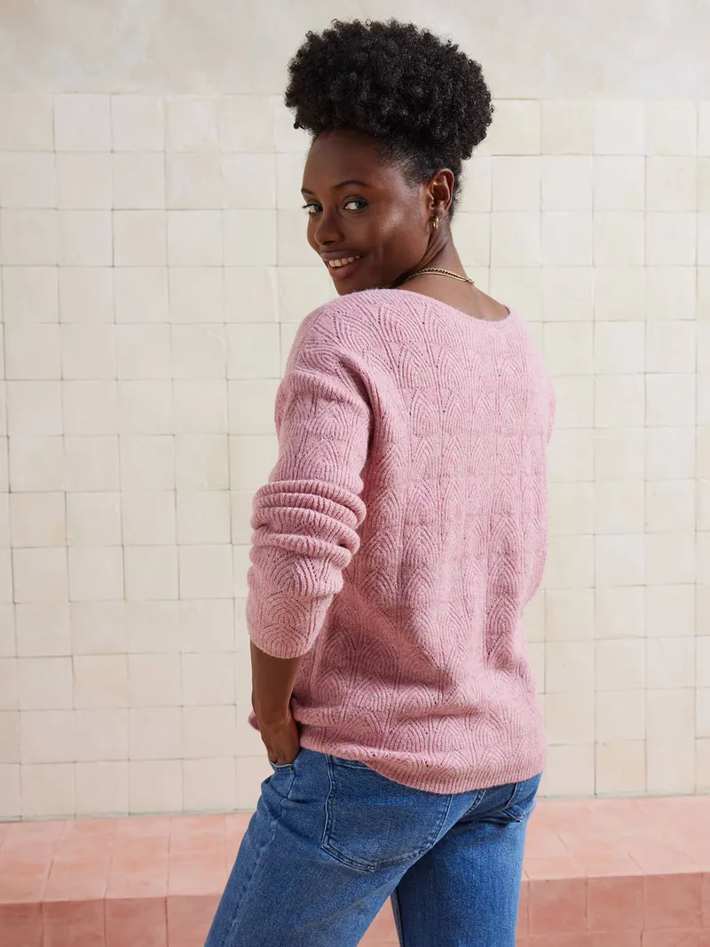 Vertbaudet Wende-Pullover, Altrosa, – Produktbild 2 von 4