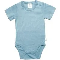 Leela Cotton Leela Cotton Baby Kinder Body Kurzarm Bio-Baumwolle Rippjersey 2006, 3 er pack taubenblau, – Produktbild 1 von 1