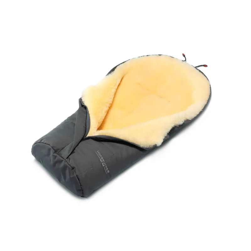 Hofbrucker Hofbrucker Fußsack Kinderwagen Lammfell Eskimo Maße 80 x 35 x 10 cm, Grau, – Produktbild 4 von 4