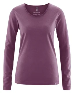 HempAge Hempage Damen vegan Langarm T-Shirt In Lila – Produktbild 1 von 1