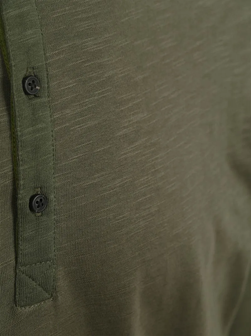 Scotch and Soda Scotch and Soda Longsleeve Henley T-Shirt Olive, Grün, – Produktbild 3 von 3