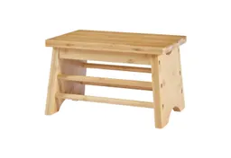 en.casa Tritthocker, »Ryslinge« Fußbank bis 100 kg Bambus 33x22x20 cm – Produktbild 1 von 1
