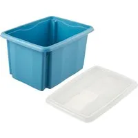 Keeeper keeeper Aufbewahrungsbox "Emil Eco Line" mit Deckel "Emilia", 38x28,5x20,5 cm, 15 l, blau – Produktbild 1 von 1