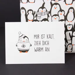 Bow & Hummingbird Bow & Hummingbird Postkarte "Mir ist kalt" – Produktbild 1 von 1