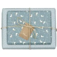 dabelino dabelino Geschenkpapier Set: Weihnachten "Schlittschuhe/ Schneeflocken blau weiß" – Produktbild 1 von 1