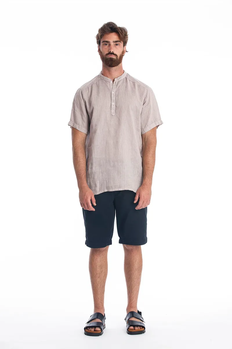 RAVENS VIEW IBIZA RAVENS VIEW IBIZA Herren vegan Leinenhemd Brad Steingrau, Beige, – Produktbild 1 von 2