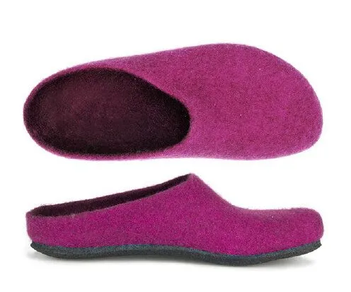 Gottstein Gottstein Magicfelt Filz Hausschuh aus 100 % Schurwolle (Merinowolle) Modell AN-709, Magenta, – Produktbild 1 von 1