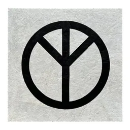 Veskor Cassiopeia Veskor Cassiopeia THE REAL PEACE SIGN Linoldruck | 22 × 22 cm | Schwarz auf Naturweiß – Produktbild 1 von 1