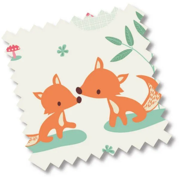 Millemarille Millemarille Wickelauflage 85x75 cm ERSATZBEZUG, Sweet foxes (füchse), – Produktbild 1 von 4
