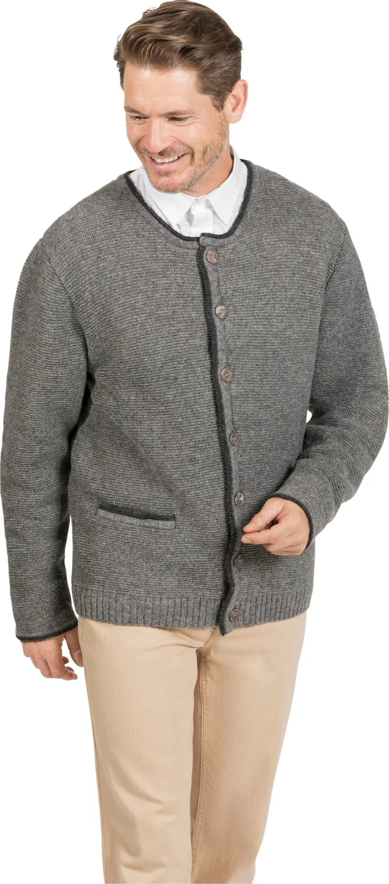 marco donati Strickjacke grau-meliert, Grau-meliert, – Produktbild 2 von 2