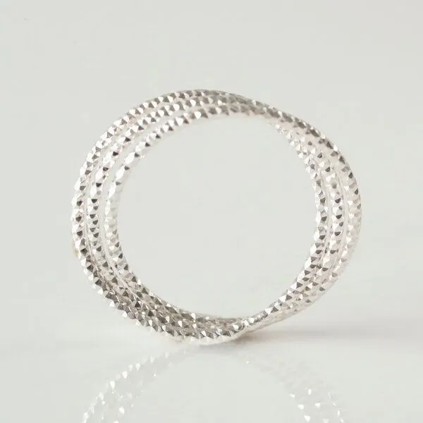 BELLYBIRD Jewellery BELLYBIRD Jewellery Ring - TRIO, zarter Ring aus 3 einzelnen Ringen, Silber 925, vergoldet, Silber, – Produktbild 1 von 4