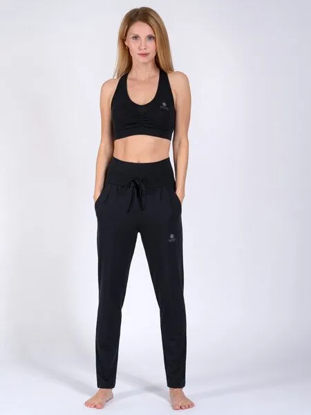 Magadi Magadi Yogahose SUSAN aus Naturmaterial, mit Taschen, Grau (dark grey), – Produktbild 2 von 4