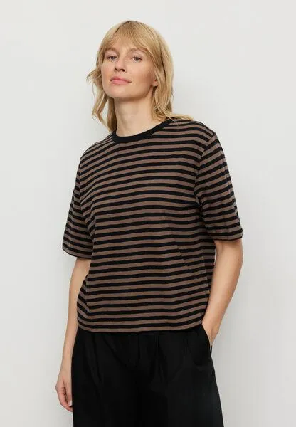 recolution recolution T-Shirt AZOLLA STRIPES, Vintage brown, – Produktbild 2 von 4