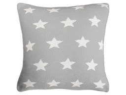 HANS NATUR Kissenbezug 40x40 cm Bio Baumwolle, Sterne grey Mit Reißverschluss – Produktbild 1 von 1