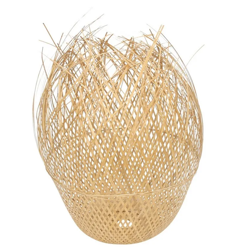 Dekoleidenschaft Lampenschirm "Ibiza" 2er Set für Hängelampe, Bambus, Hängelampenschirm Ersatzschirm, Ersatzschirm Ø 42 x 62 cm für Pendelleuchte, Deckenlampe, Beige, – Produktbild 4 von 5