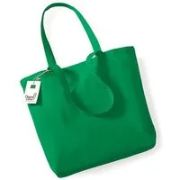 Westford Mill Baumwolltasche Shopper Westford Mill Organic Cotton Shopper, Kelly green, – Produktbild 1 von 1