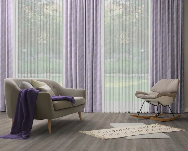 Nature by Adam Nature by Adam Vorhang aus 100% Bio-Baumwolle - Made in Germany - Argentinian Criolla light, Lila, – Produktbild 5 von 7