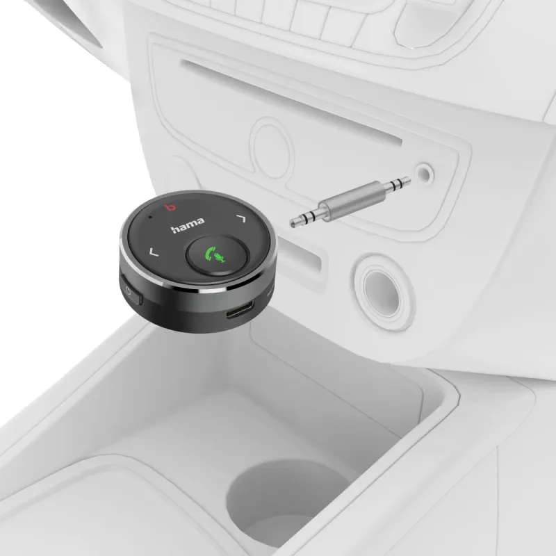 Hama Hama Bluetooth®-Receiver für Kfz, 3,5-mm-Stecker, Sprachsteuerung, Freisprechen – Produktbild 2 von 4
