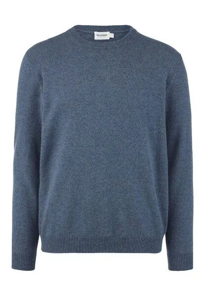 hessnatur hessnatur Strickpullover Regular aus Cashmere mit Recyclinganteil, Helles jeansblau, – Produktbild 3 von 4