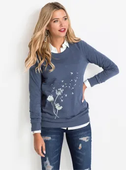 Witt Witt Sweatshirt aquapetrol-silberfarben-bedruckt – Produktbild 1 von 1