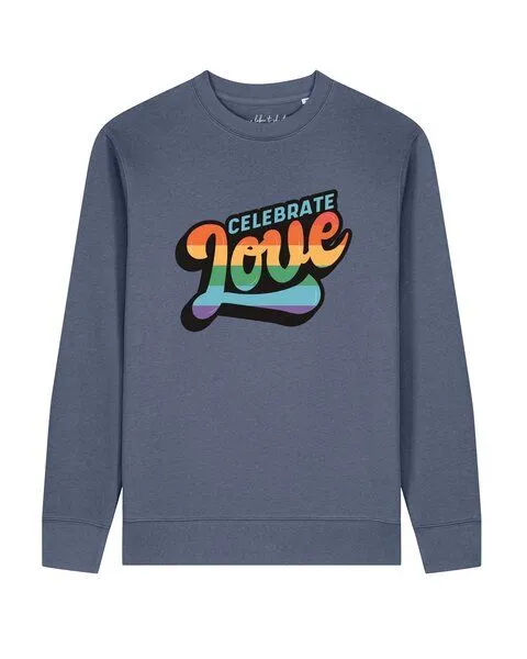 watapparel watapparel Sweatshirt Unisex Celebrate Love, Blue grey, – Produktbild 1 von 2