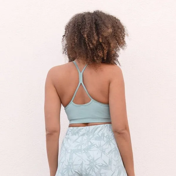Jaya Jaya BEYONCE UNI - Damen - Bra für Yoga aus Biobaumwolle, Aqua/grün, – Produktbild 2 von 3